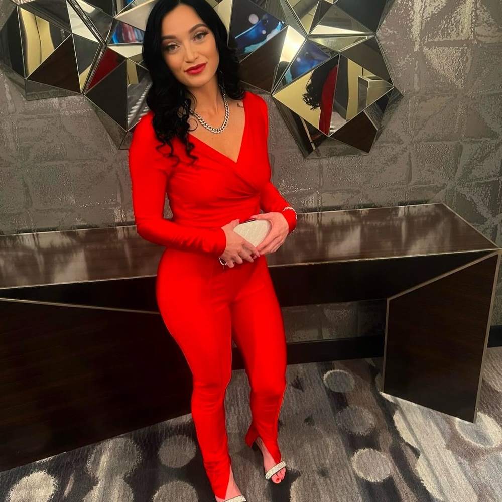 Elegant Red Jumpsuit